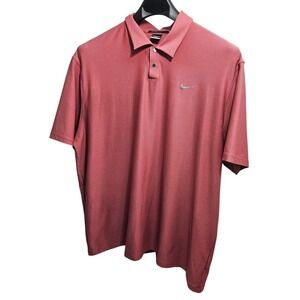 Nike Tiger Woods Collection Dri-FIT Golf Polo Shirt Mens XXL Red Rose 509159-632